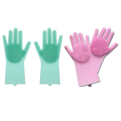 Silicon Gloves - PE Plastic, 11-15 Inches, Any Color | Water-Resistant, Reusable, Ideal for Dishwashing, Gardening, and Car Cleaning