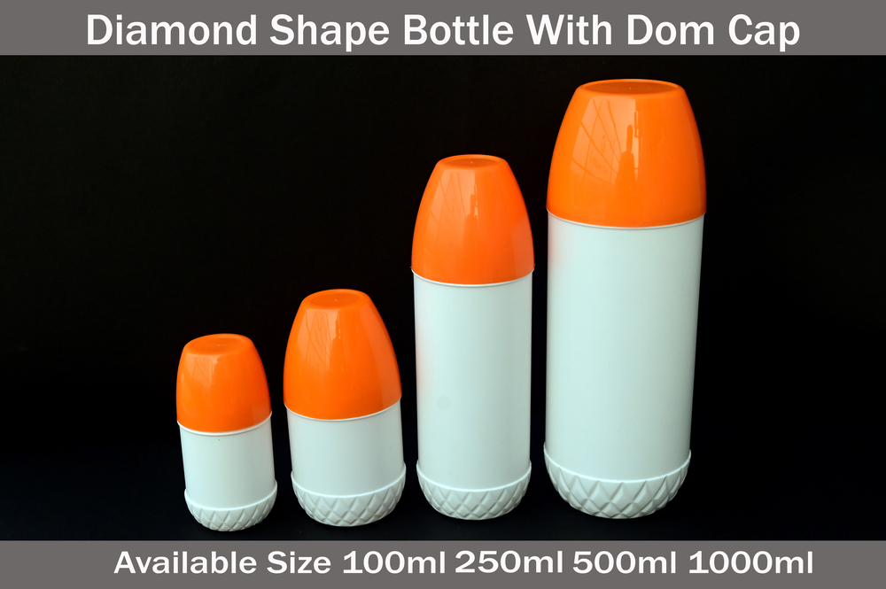 DIAMOND SHAPE BOTTLE WITH DOM CAP