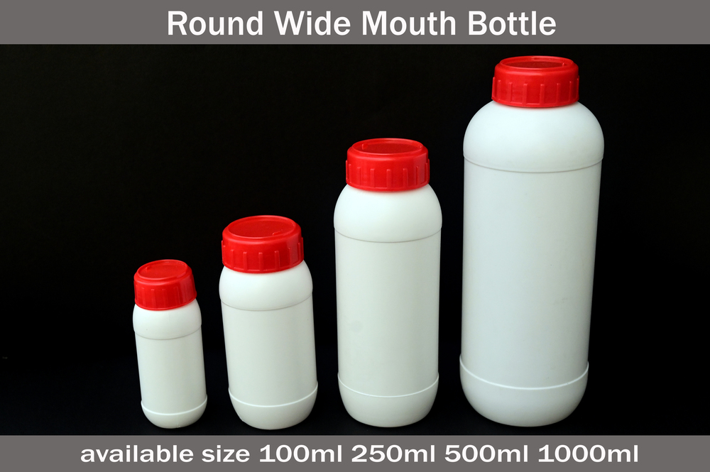 Round Wide Mouth Bottle - Color: White