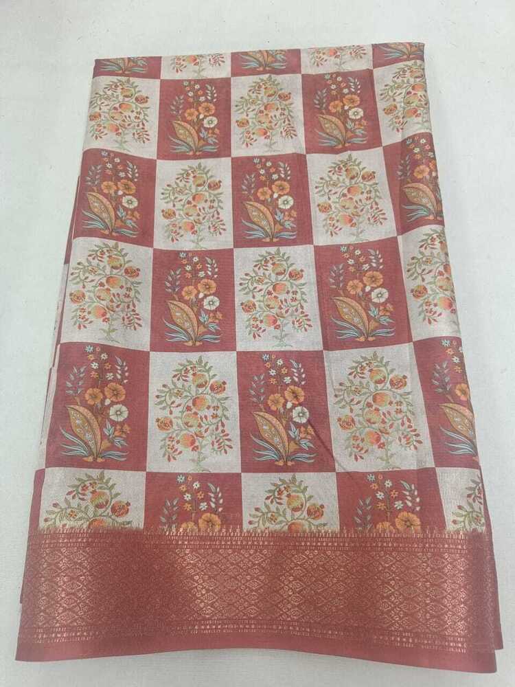 Dola Silk Saree - Silk Fabric Blouse Cut Multicolor Traditional Printed Design | Skin Friendly Washable Ideal For Summer