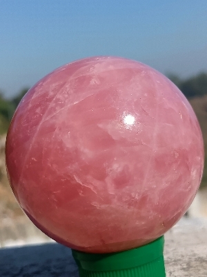 Rose Quartz Stone Ball - Grade: A/B