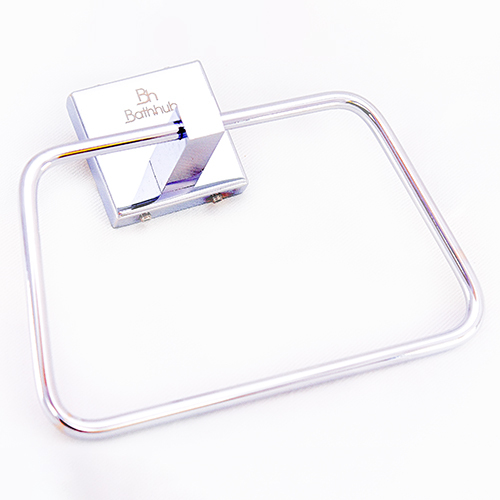 Square Towel Ring - Color: Silver