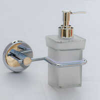 Diamond Toughen Glass Dispenser - Stainless Steel, Different Sizes Available | Silver Glossy Finish, Ideal For Bathroom Fitting