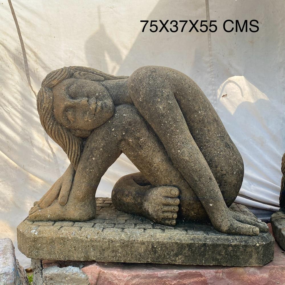 ANTIQUE STONE FIGURE 