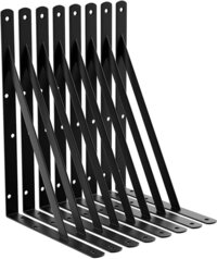 14 Inch 8 Pack Shelf Brackets For Diy Floating Shelf, Heavy Duty L Brackets, 90 Degree Triangle Corner Bracket