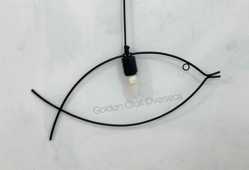 Fish Hanging Light - Color: Black