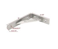 6 inch 8PCS of Stainless Steel Heavy Duty Shelf Brackets,Shelf Support Brackets