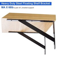 12 Pack 8 Inch Shelf Brackets Heavy Duty Steel Floating Shelf Bracket Shelf Supporter Bracket