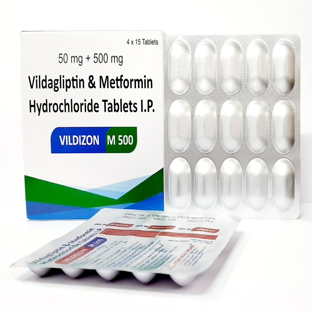 Vildagliptin 50 mg Metformin 500 mg Tablets