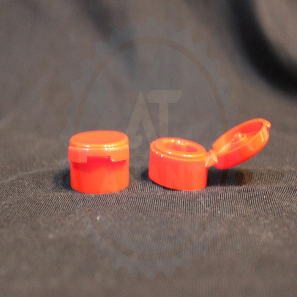 19Mm Snap Fit Flip Top Cap - Color: Orange