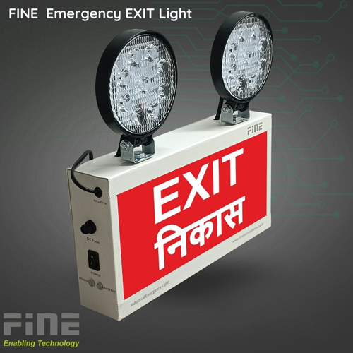 Fine Industrial Emergency Light With Exit - Features: Battery Backup