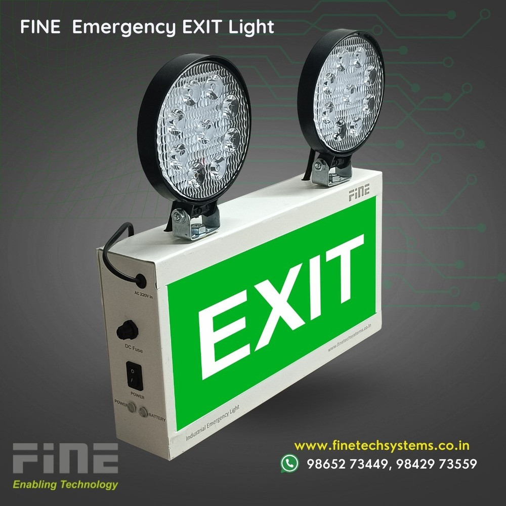 Fine Industrial Emergency Light With Exit - Features: Battery Backup