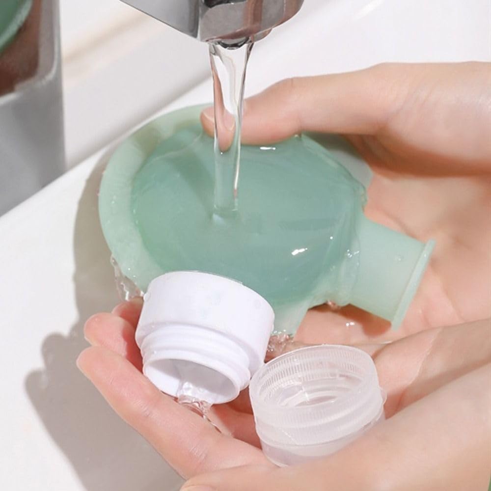 Silicone Lotion Bottle 3pcs Set - 90ml - Color: Multi