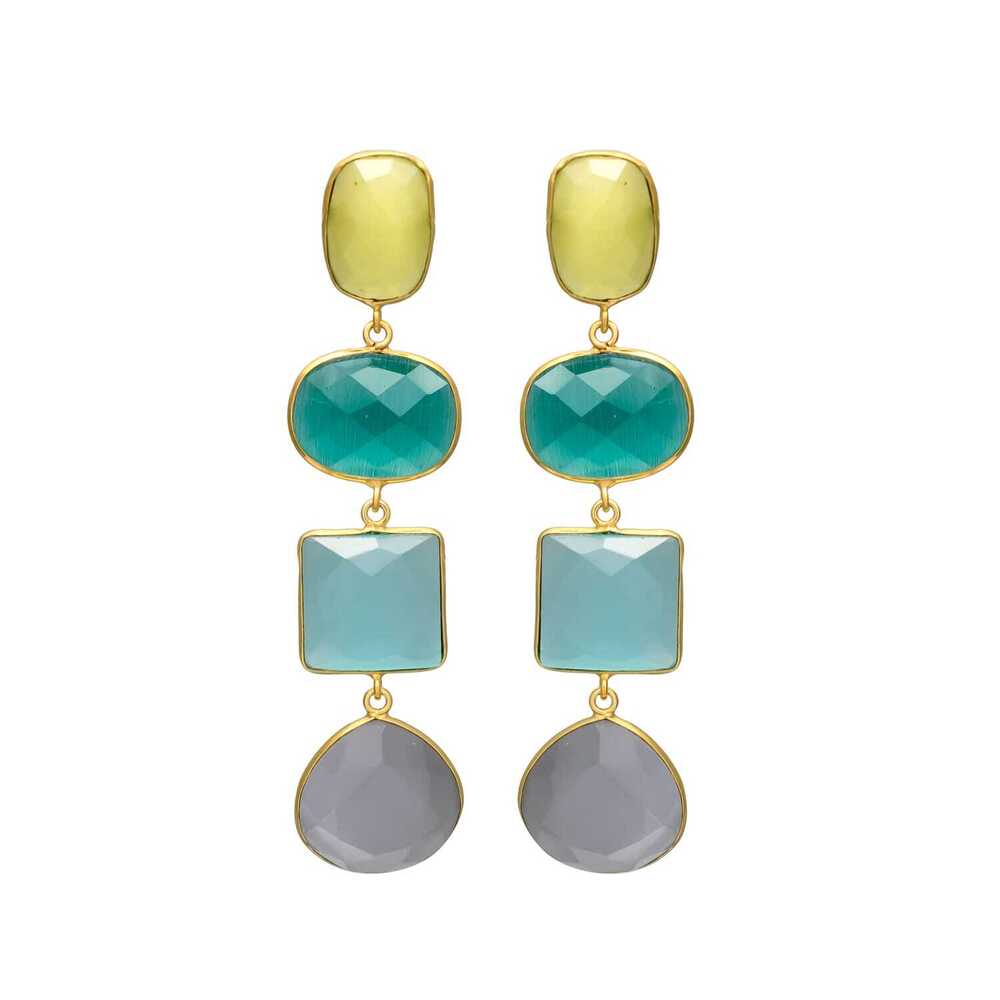 New Arrival Stylish Multicolored Tiered Earrings for Special Occasions