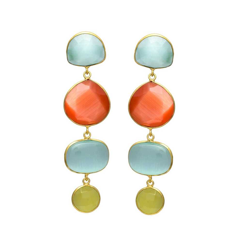 New Arrival Eye-Catching Three-Tone Earrings for Bold Statement Looks