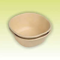 Bagasse Bowls - Eco-Friendly, Disposable, Biodegradable Material | Ideal for Hot and Cold Dishes, Light Brown Color