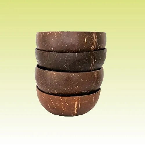 Coconut Shell Salad Cups - Color: Brown