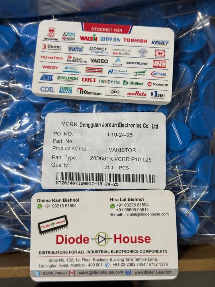 Mov-20d681k Metal Oxide Varistor Thakor (Vcrr) - Color: Silver