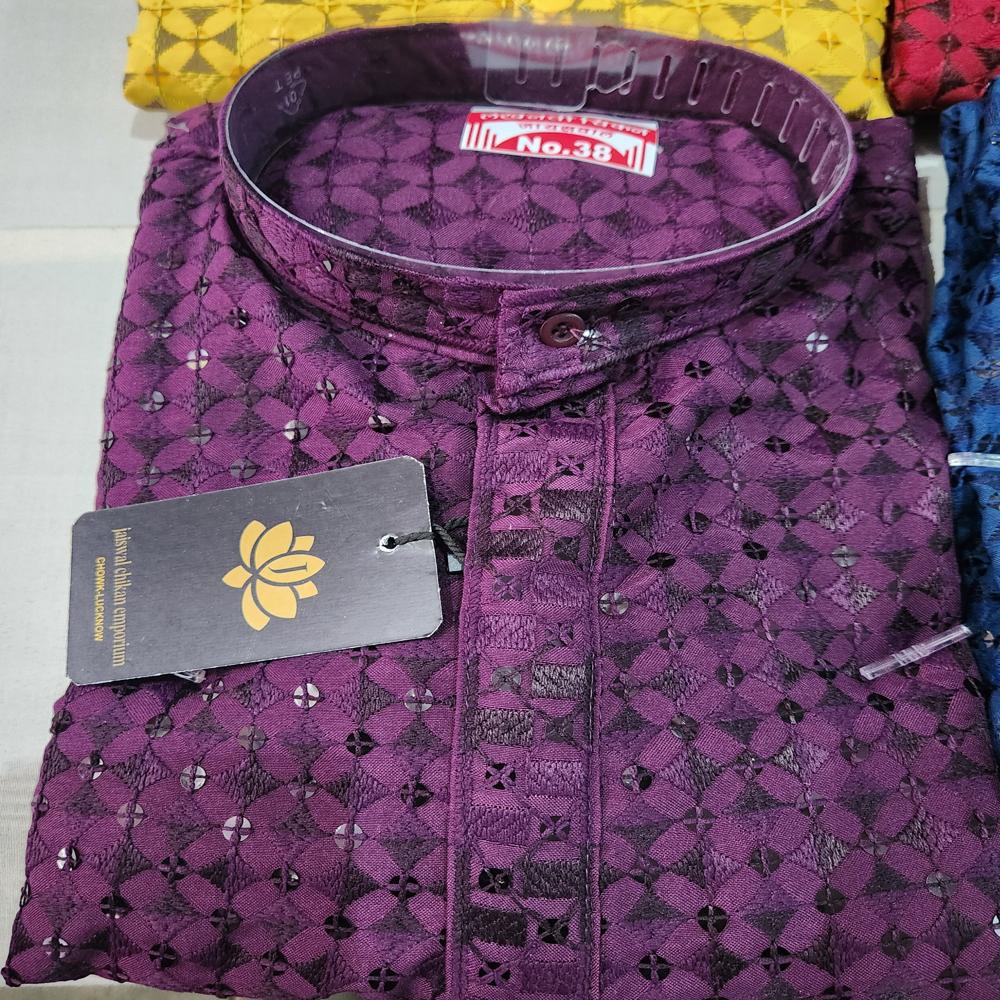 DOUBLE SHADE SHIFFLI LUCKNOWI KURTA