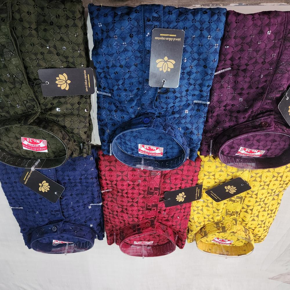 Double Shade Shiffli Lucknowi Kurta