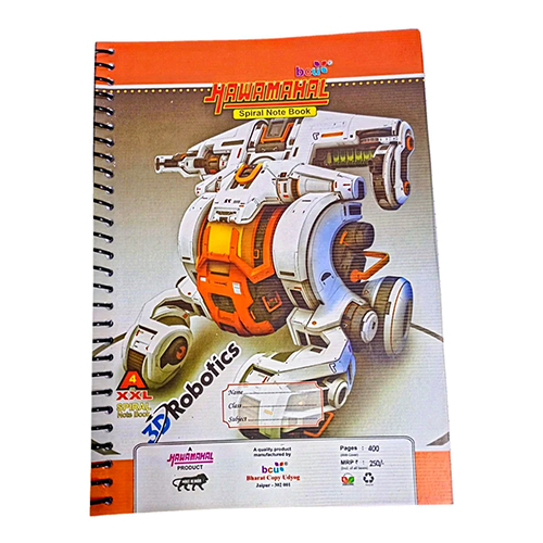 400 Page A4 Spiral Notebook - Feature: High Quality