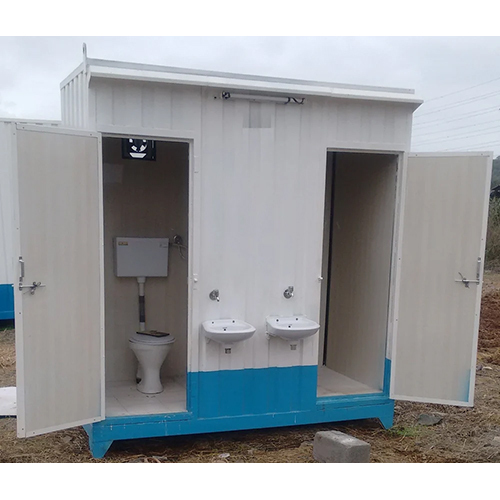 Stainless Steel Portable Toilet - Color: White And Blue