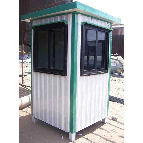 Portable Toll Booth Security Cabin - Color: White And Blue