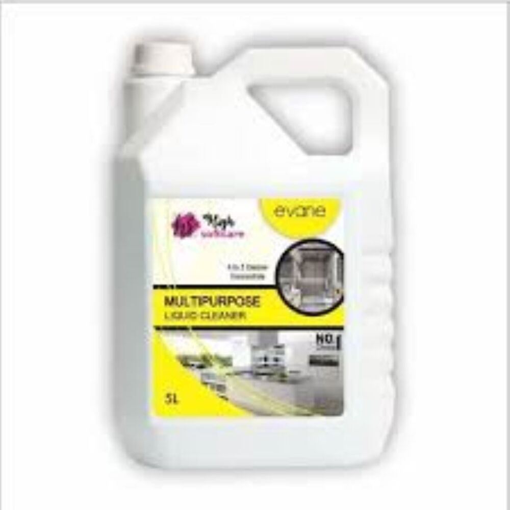 Evane Multipurpose 5ltr - Multipurpose Cleaner 5 Ltr, Orange Color, Easy Application | Tough On Grease, Grime, Dirt, Streak-free Clean Finish