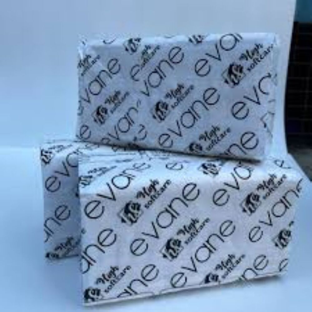Evane M Fold Tissue - Paper Material, 20x20 Cm, White Color | Ideal For Hand Wiping And Surface Cleaning