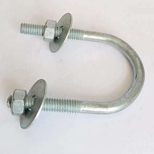 Galvanized Iron U Bolt - Color: Silver