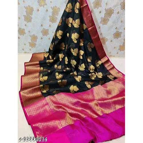 Trendy Cotton Blend Sarees - Color: Different Available