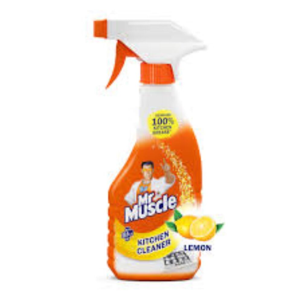 Mr Muscle Kitchen Cleaner - 450ml Bottle, Original Color | Tough On Grease, Easy To Use, Effective On Multiple Kitchen Surfaces