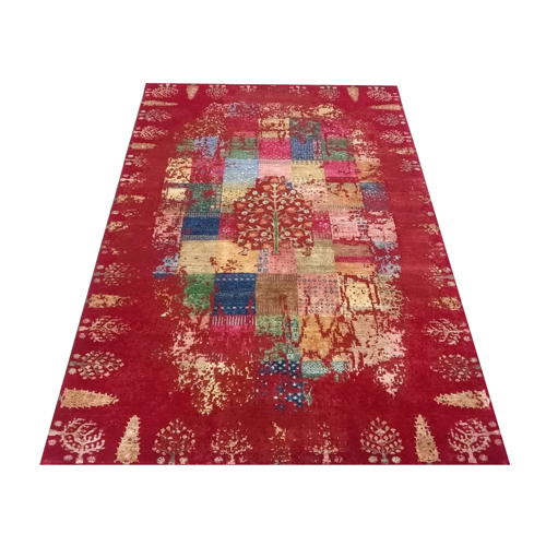 240X170 Red Rust Hand Knotted Rugs - Feature: Quick Drying