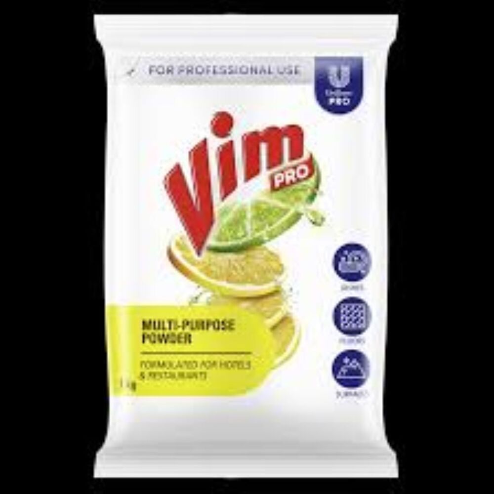 Vim Superpower Dishwash Powder - 1kg Size, Orange Color | Powerful Grease Cutting Action For Sparkling Clean Dishes