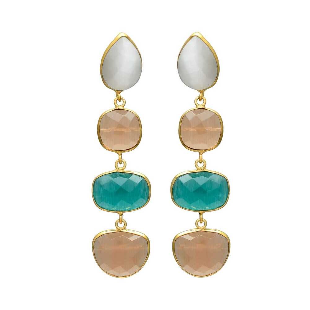New Arrival Geometric Multicolored Long Earrings for Women’s Accessories