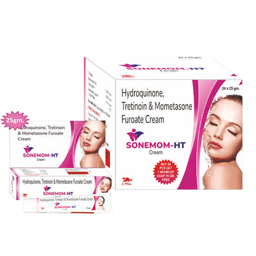 Hydroquinone Tretinoin Mometasone Furoate Cream - 25gm, Medical Grade, High Purity, Smooth Glowing Complexion for Women