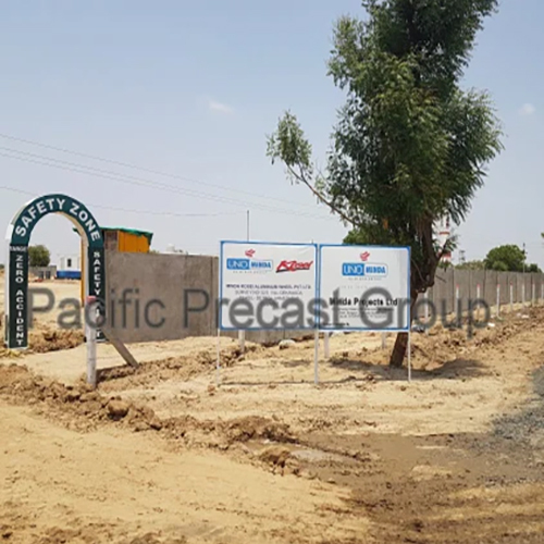 75 mm Precast Heavy Duty Boundary Wall - RCC Material, Slab: 3350mm x 2440mm x 75mm , Column: 230mm x 230mm, Eco-Friendly, Easy Assembly, Rectangular Design