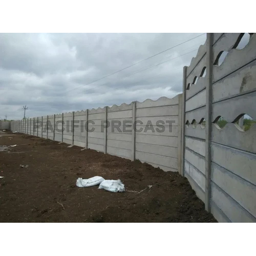 Prestressed Compound Wall - RCC Material, 2100mm x 300mm x 50mm Slab, 150mm x 150mm Column, Eco-Friendly, Easily Assembled