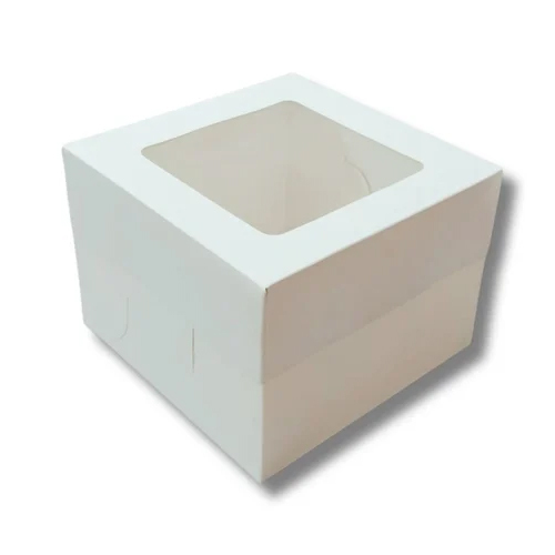 8.5X8.5X6 Inch Cake Packaging Box - Color: White