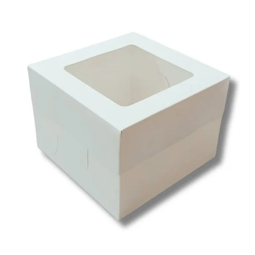 10.5X10.5X6 Inch Cake Packaging Box - Color: White