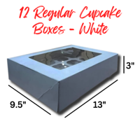 12 Piece Cupcake Box - Color: White