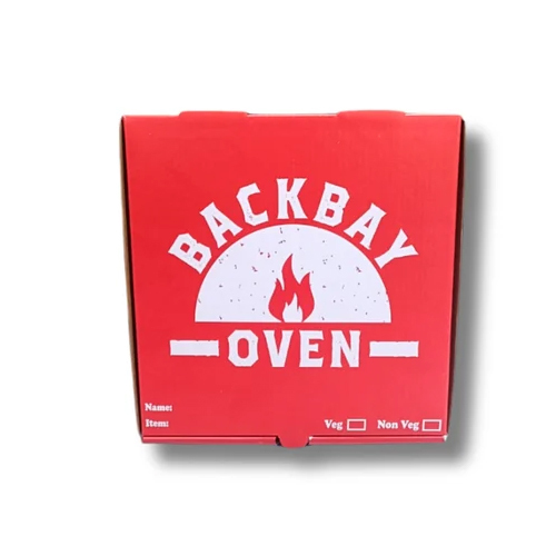 Printed Pizza Packaging Box - Color: Red