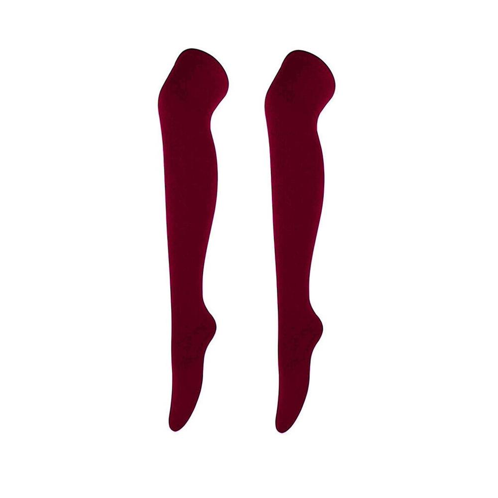 Ladies Stocking Socks - Cotton Blend & High Elasticity, Florescent Plain Design | Breathable, Comfortable, Quick Dry, Full Leg Length