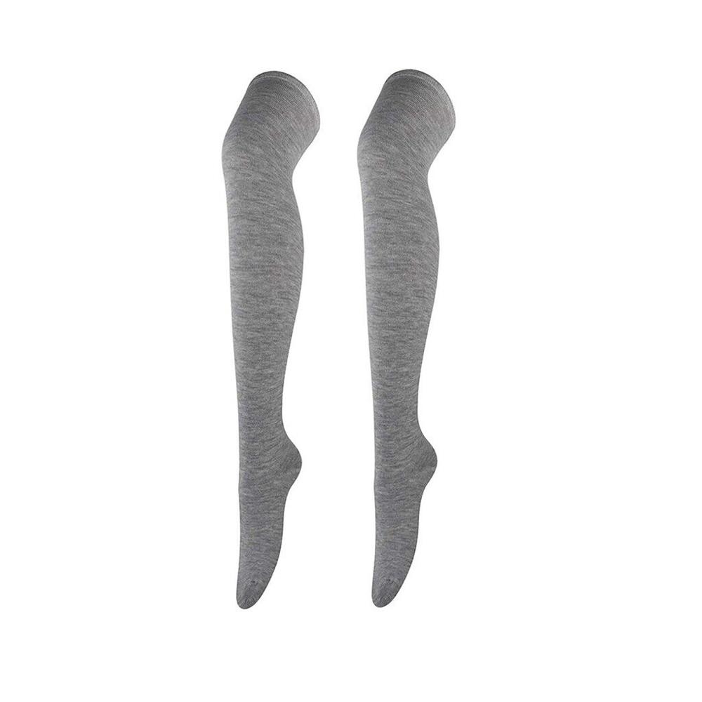 Ladies Stocking Socks - Cotton Blend & High Elasticity, Florescent Plain Design | Breathable, Comfortable, Quick Dry, Full Leg Length