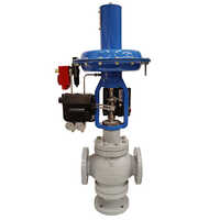 Globe 3  Way Control Valve - Color: Blue