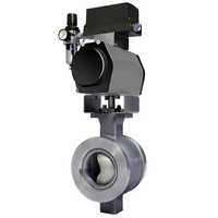 V-notch Ball Control Valve - Cast Iron, Mild Steel, Stainless Steel | Standard Size, Black Color, 220-240 Volt, Efficient Flow Control For Water