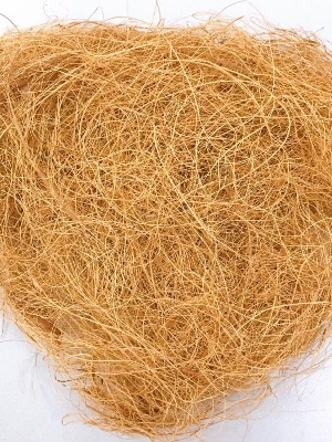 Coconut Coir Fiber - Loose Fiber, Light Brown Color, Eco-Friendly | Less than 1% Dust, Less than 5% Impurity, Ideal for Filling, Rope, Mats, Cushions