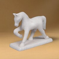 Marble Table Running Horse Statues - Product Type: Sculpture