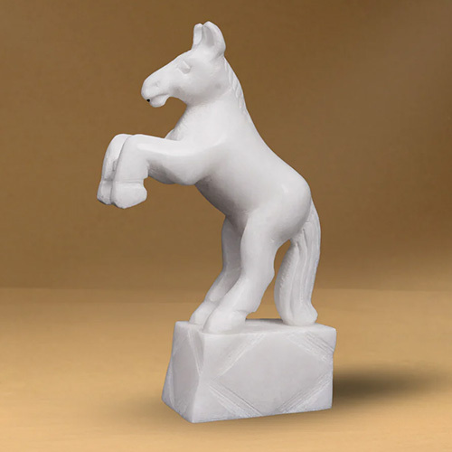 Marble Table Standing Horse Statues