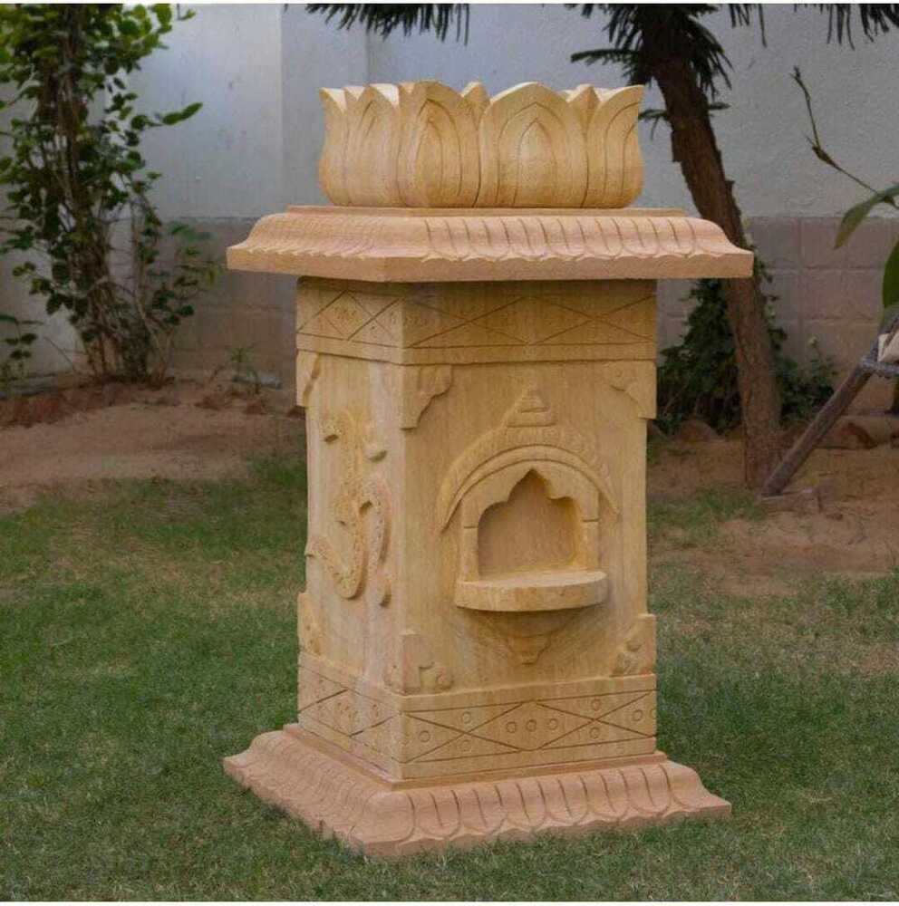 Tulsi Pot - Sandstone Model, Customized Color Options for Elegant Home Decor